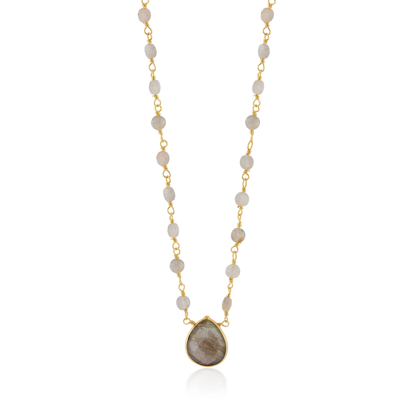Labradorite Tear Drop Necklace
