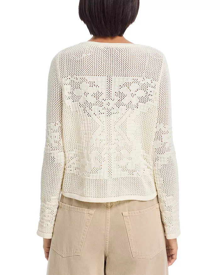 Marigold Mesh Stitch Sweater Jacket