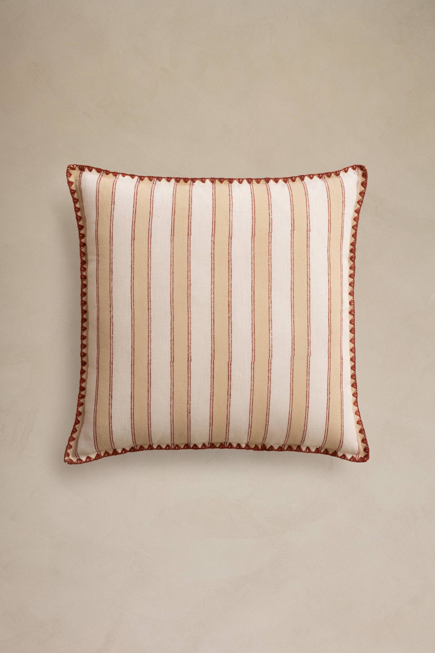 Linen Heritage Stripe Throw Pillow