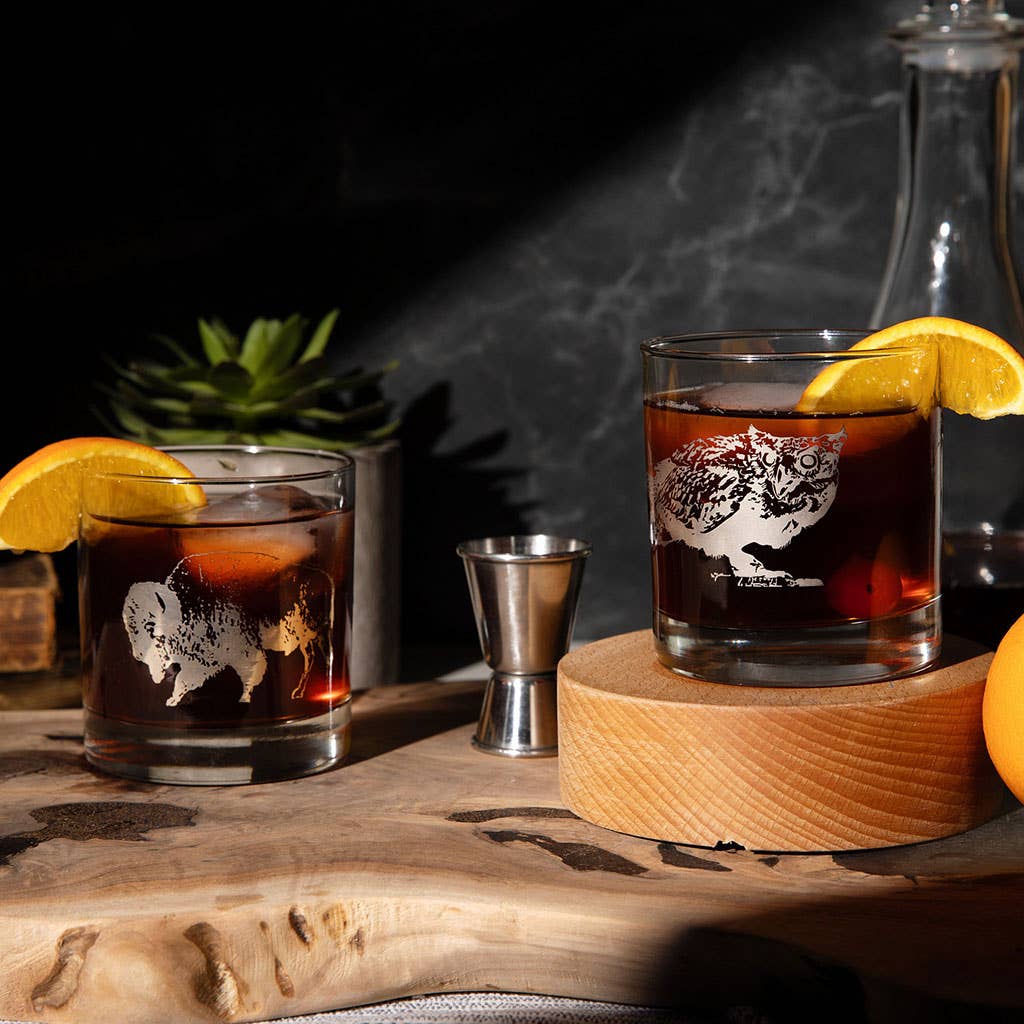 Bison Rocks Glass | Whiskey Glass | WILD BISON