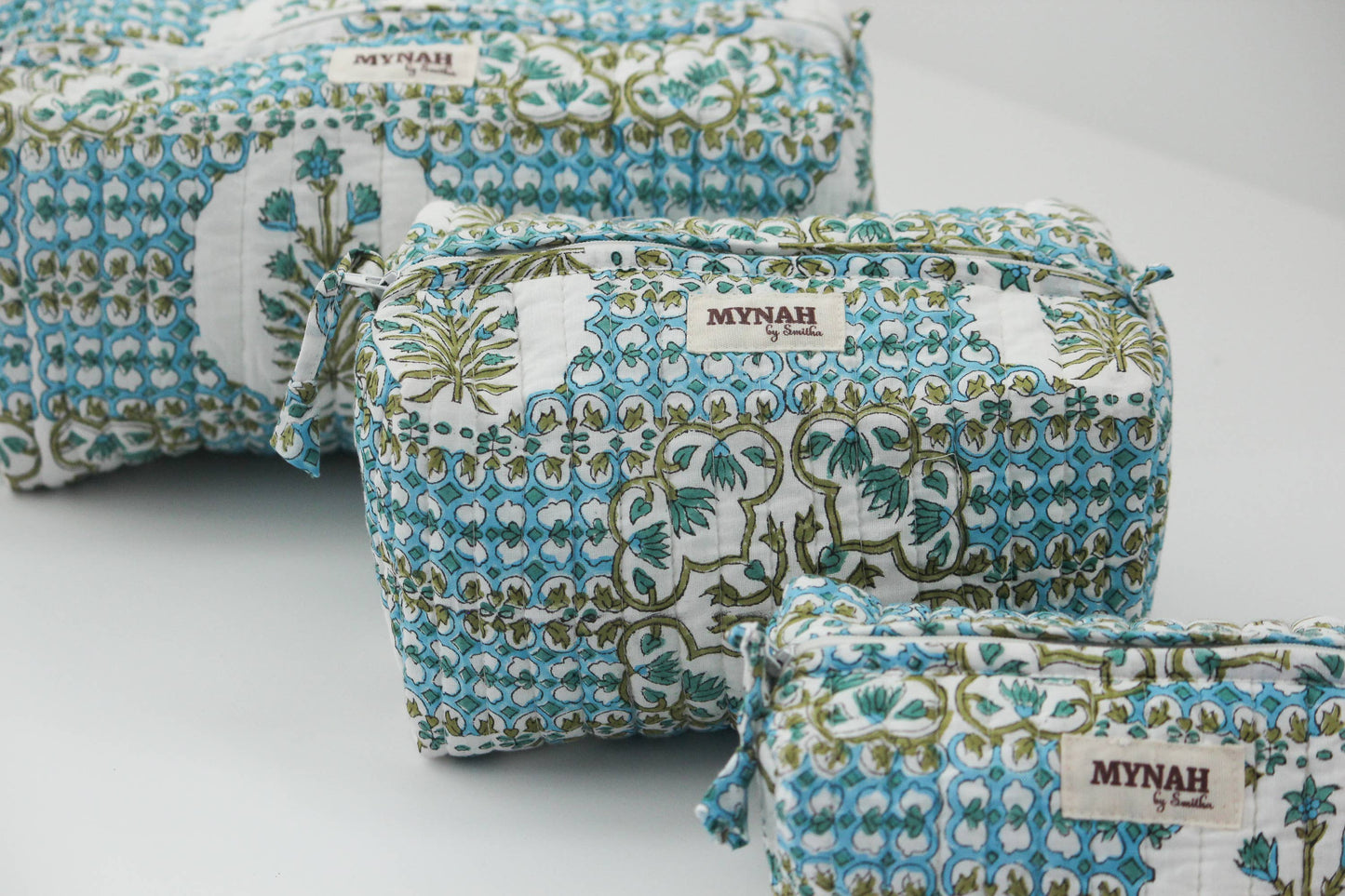 Moroccan tile print travel/makeup/organizer/bag-Set of 3