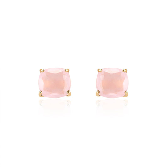 Studs in Pink Chalcedony