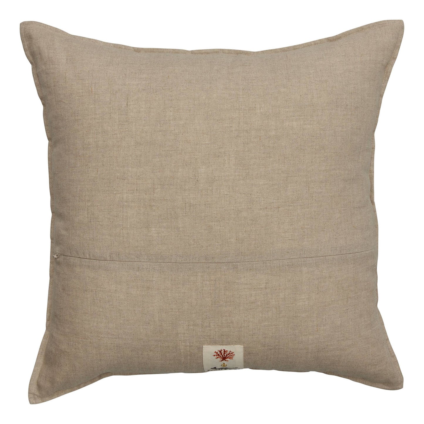 Embroidered Fall Leaves Throw Pillow