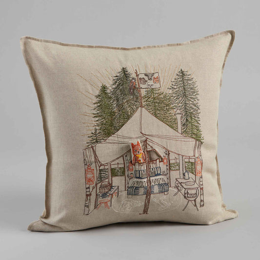 Camper Fox Pocket Pillow