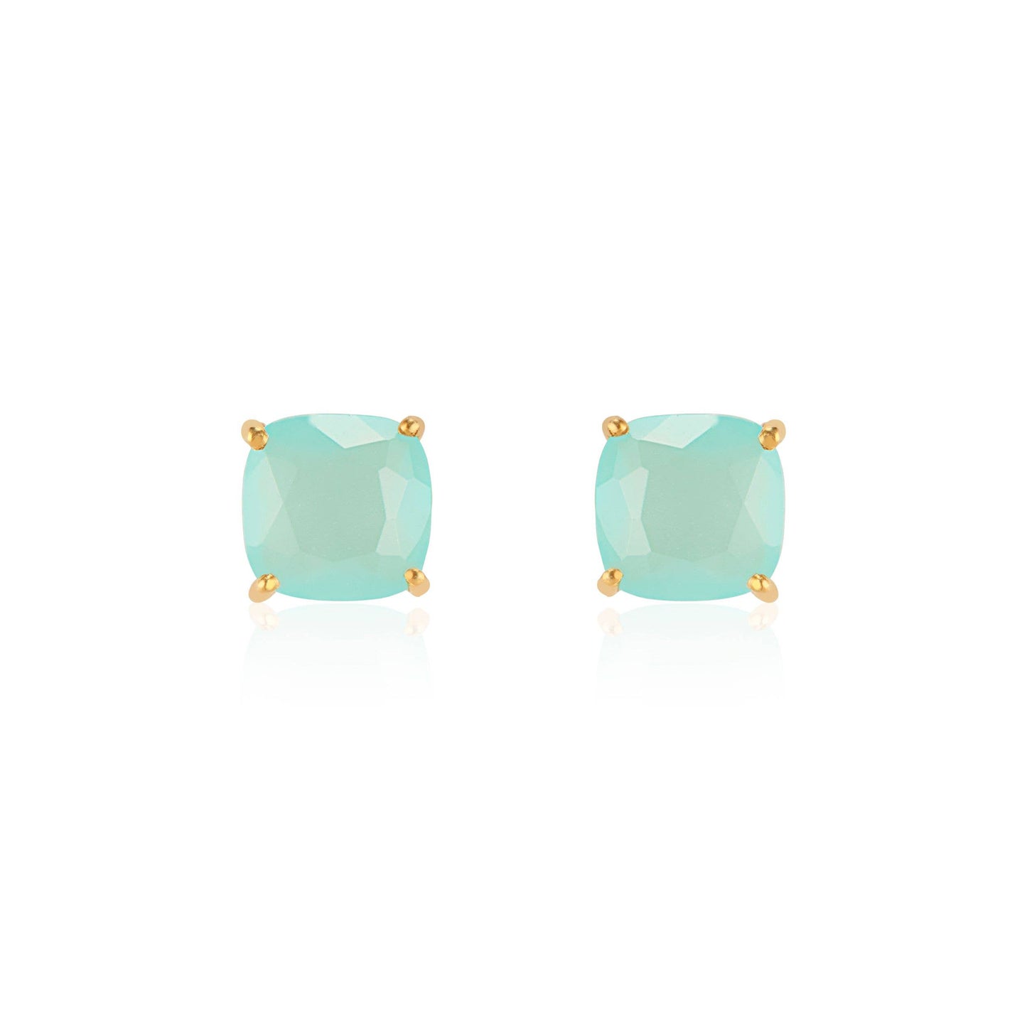 Studs | Aqua Chalcedony