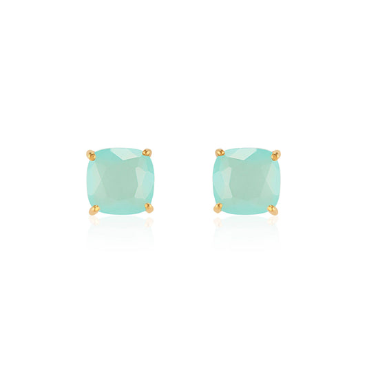 Studs | Aqua Chalcedony