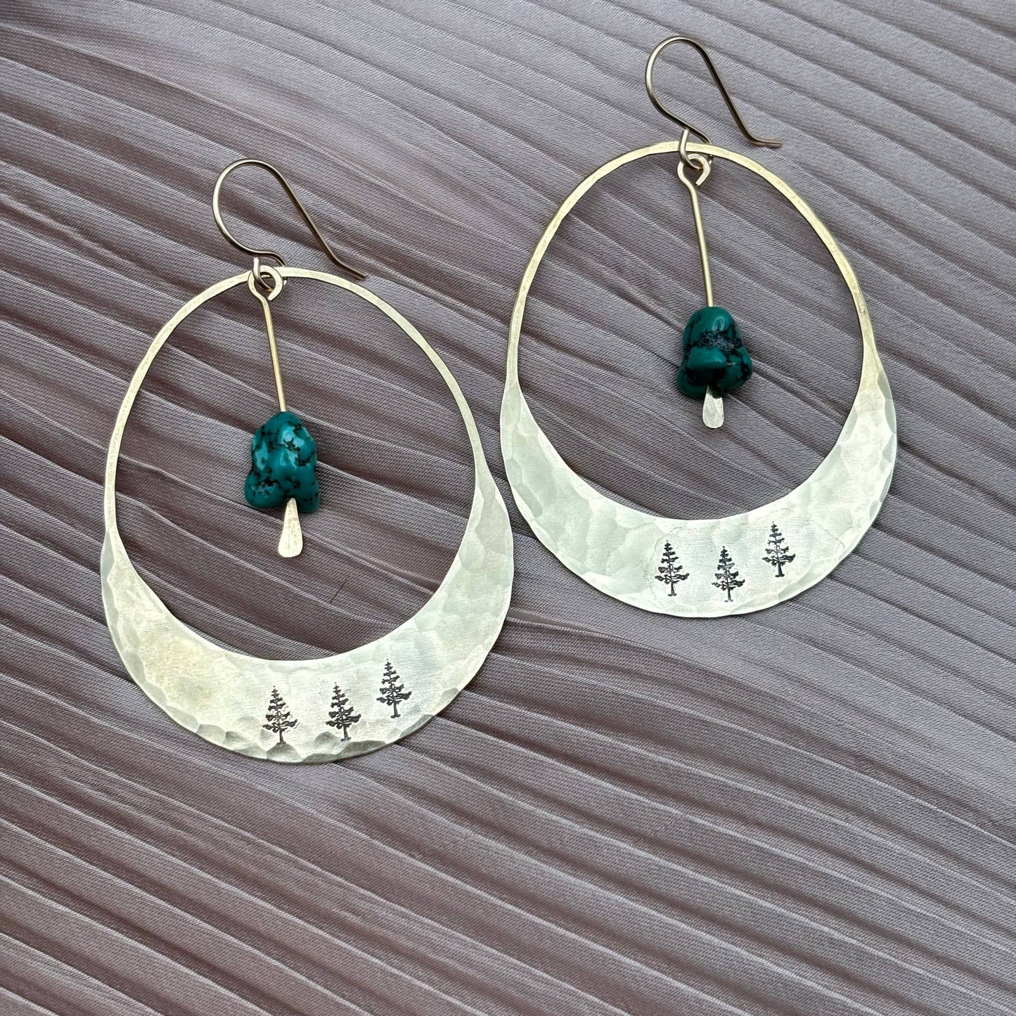 Handmade Alpine Earrings | Tree | Turquoise | Nature