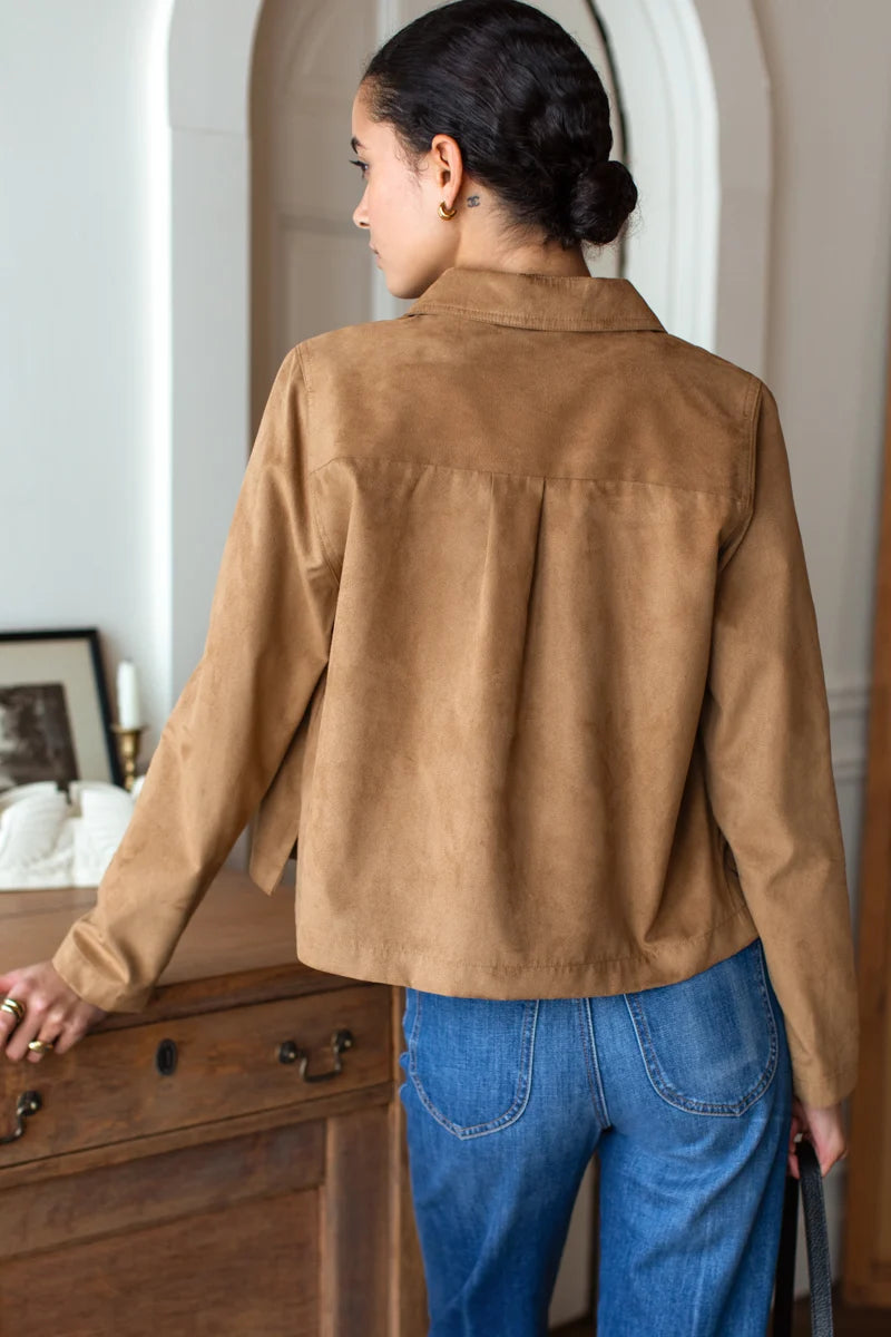 Emerson Fry Atelier Cinch Jacket in Camel Boucle
