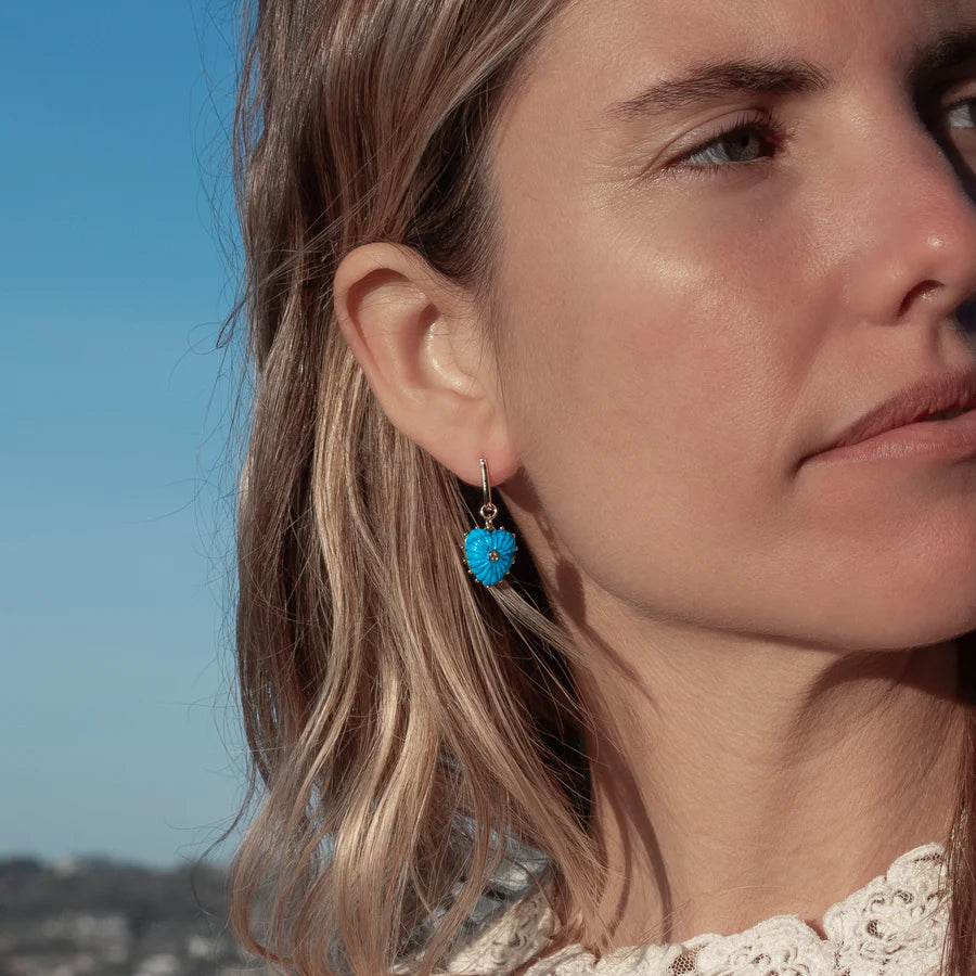 Thatch Isabel Howlite Heart Earrings