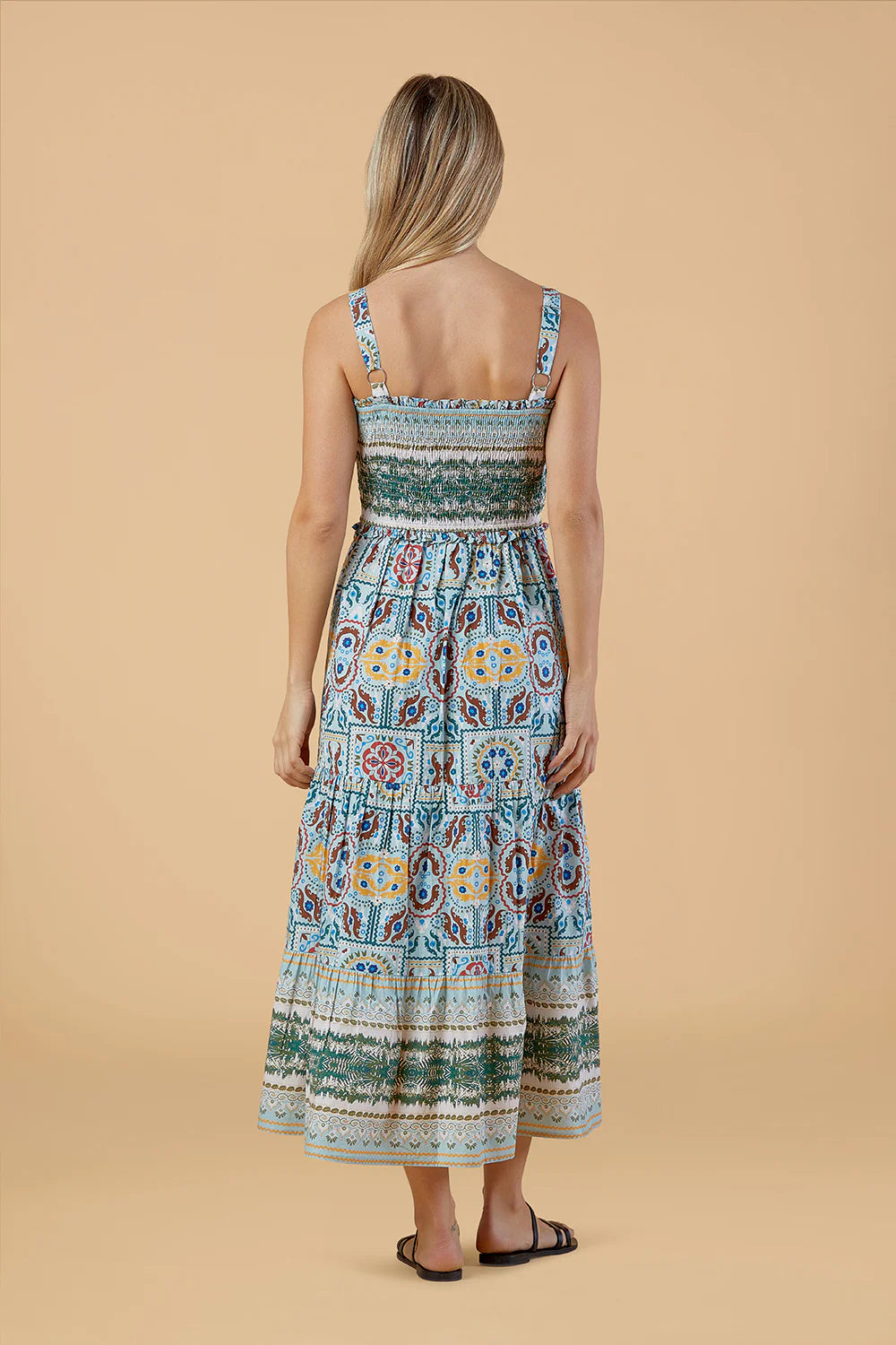 Boho Smocked Printed Dress