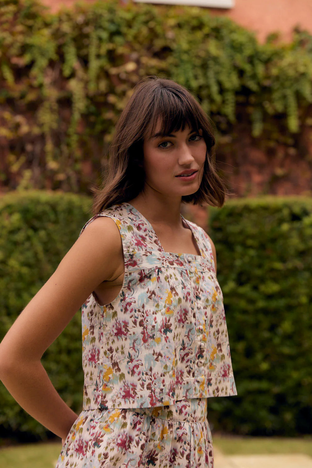 Floral Petal Sleeveless Top