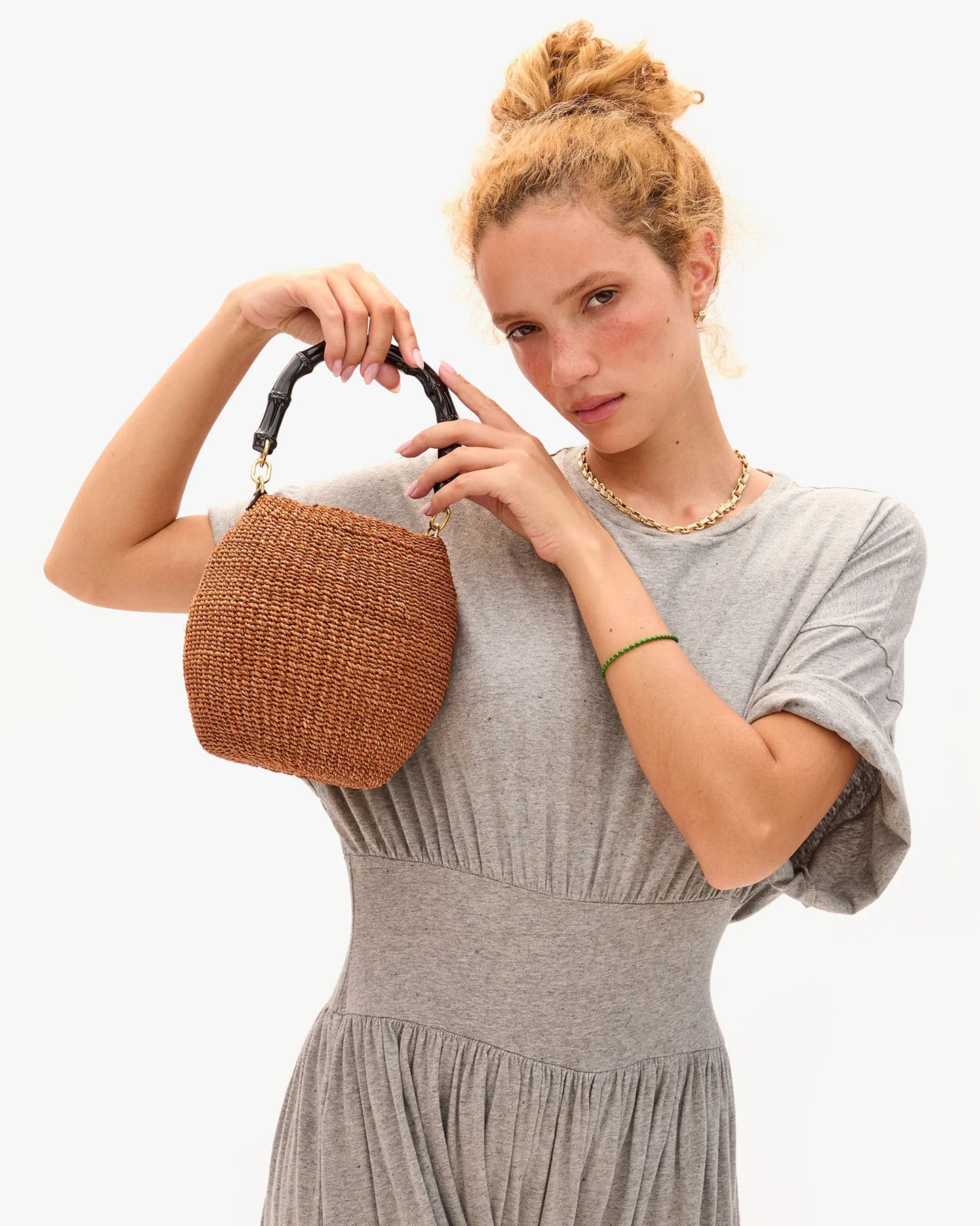 Clare V. Pot De Miel with Bamboo Handle