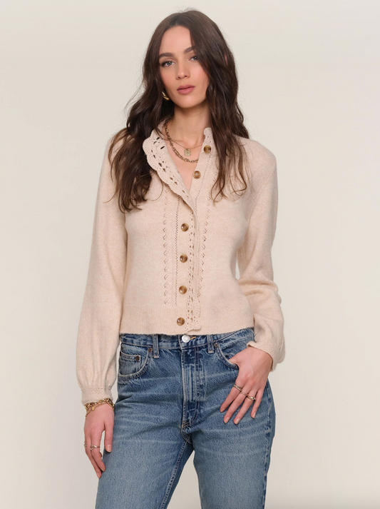 Maudi Ruffle Trim Cardigan