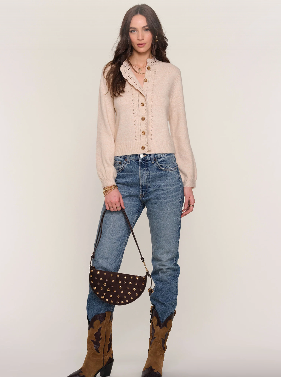 Maudi Ruffle Trim Cardigan