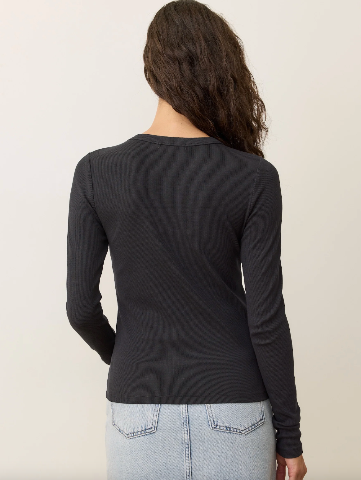 Lexi Rib Sun-In Longsleeve Crew Tee