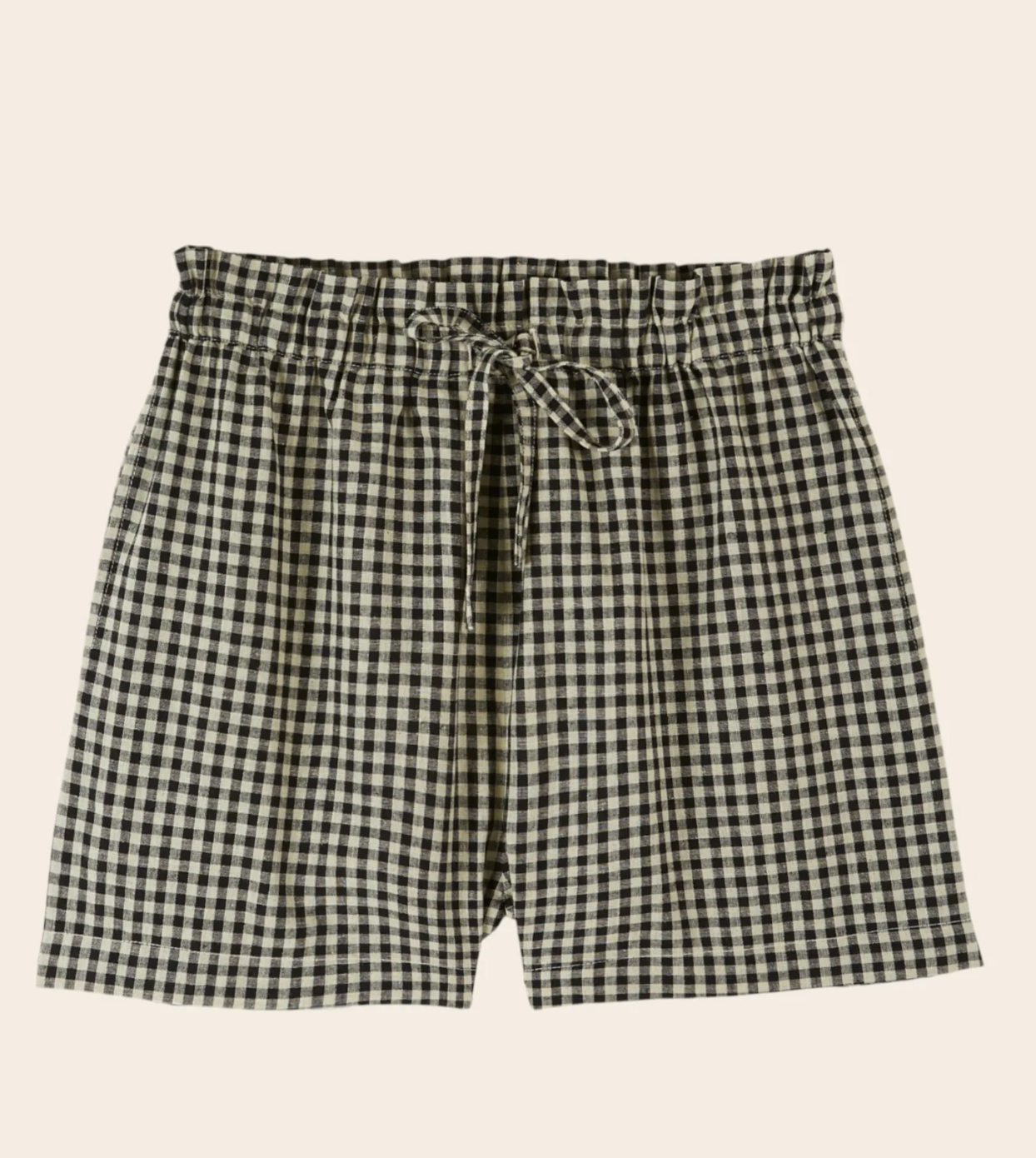 Black Gingham Shorts
