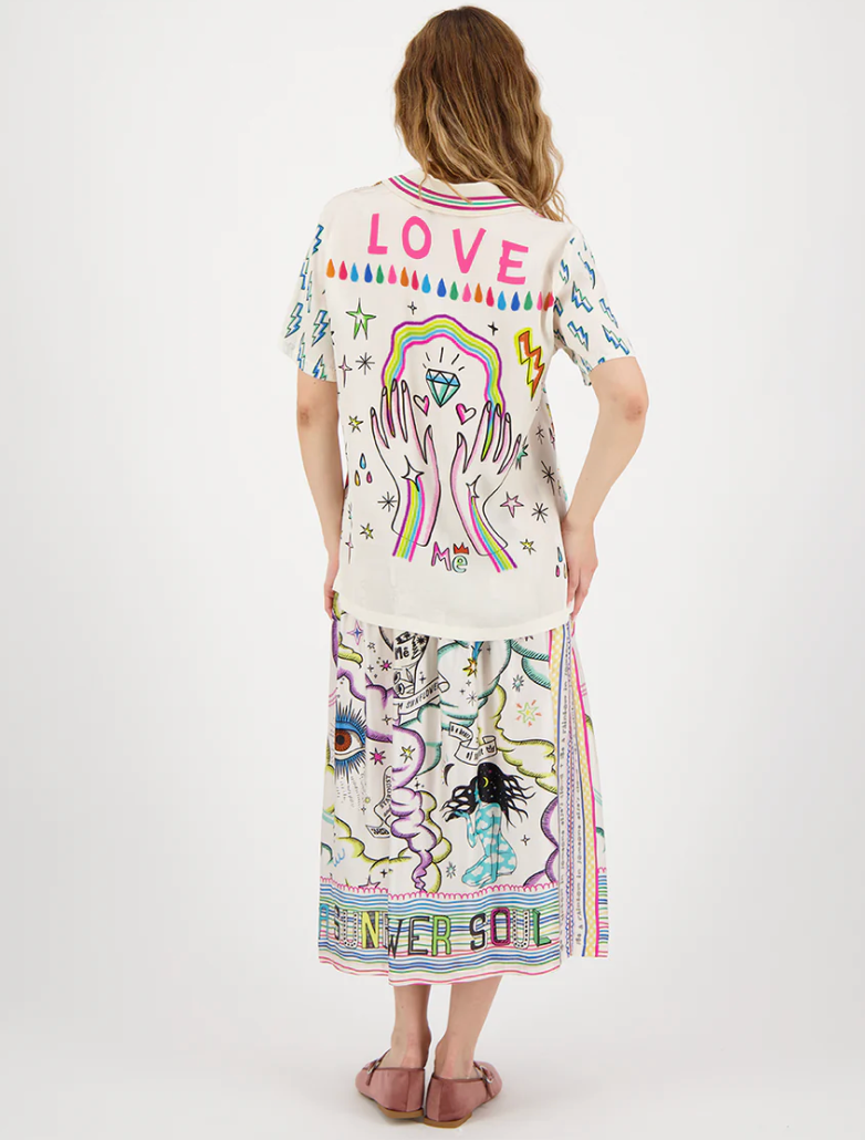 Vanessa Enlightenment Printed Midi Skirt