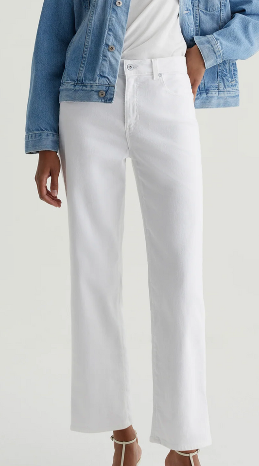 Brinley Crop - White Denim