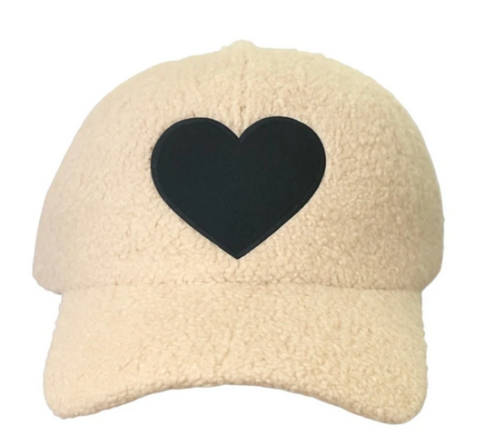 Cozy Sherpa Heart Trucker Hat