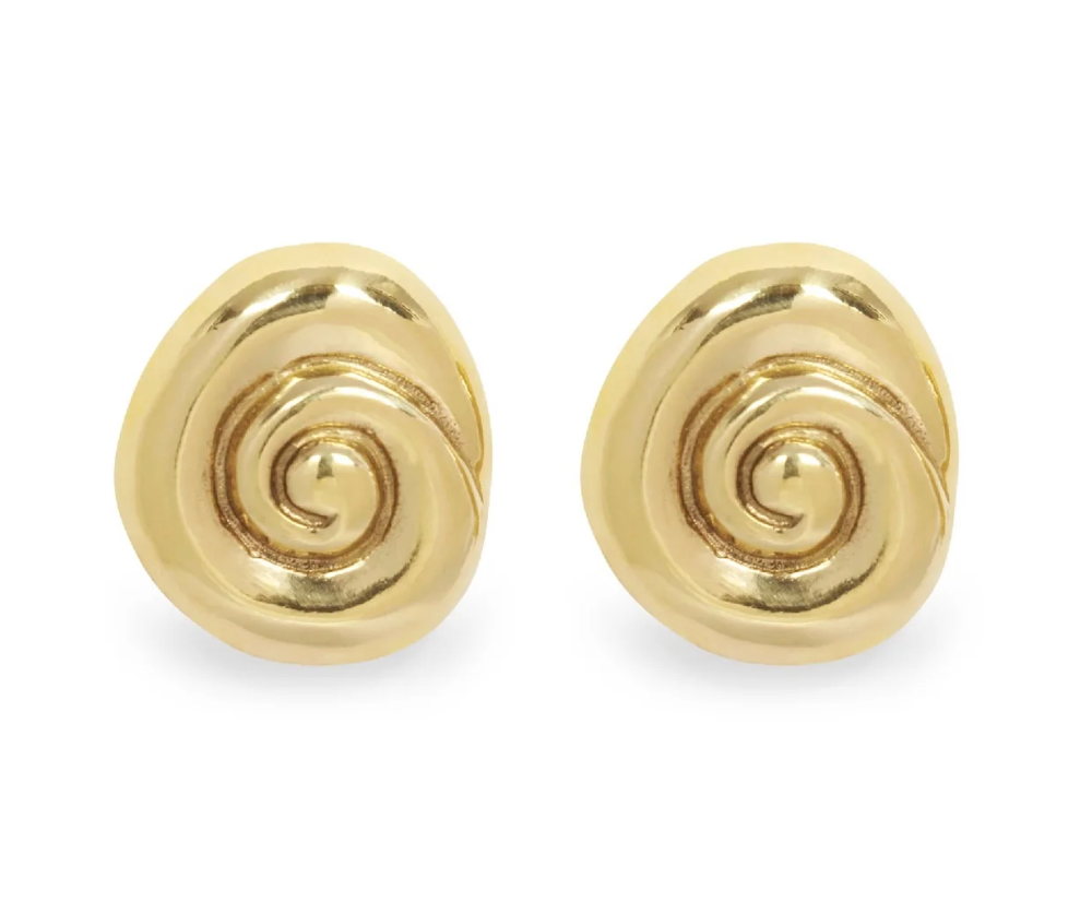 Small Compass Bronze Earrings