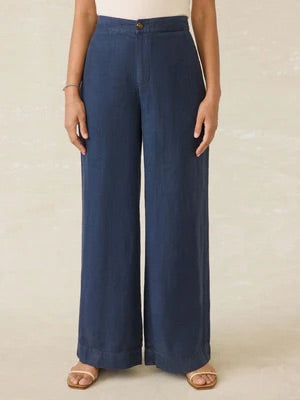 Sun strider linen pants in navy