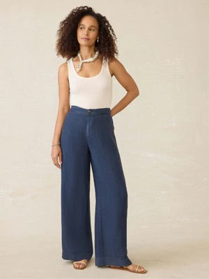 Sun strider linen pants in navy