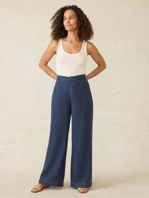 Sun strider linen pants in navy