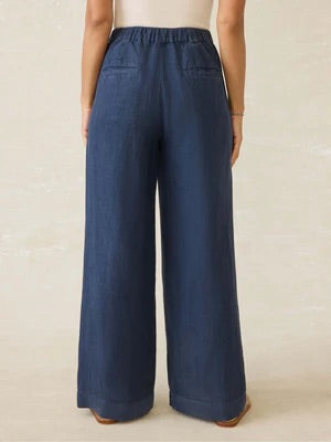 Sun strider linen pants in navy