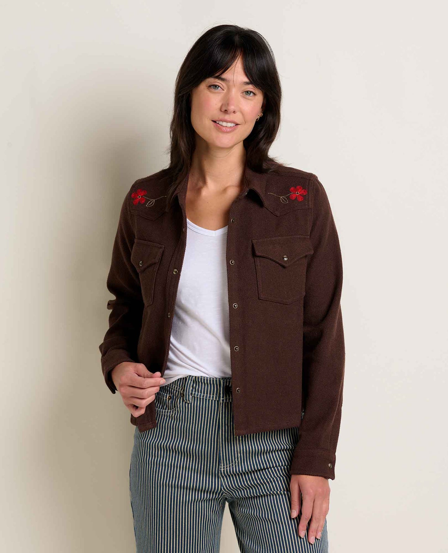 Western Embroidered Snap Front Shirt