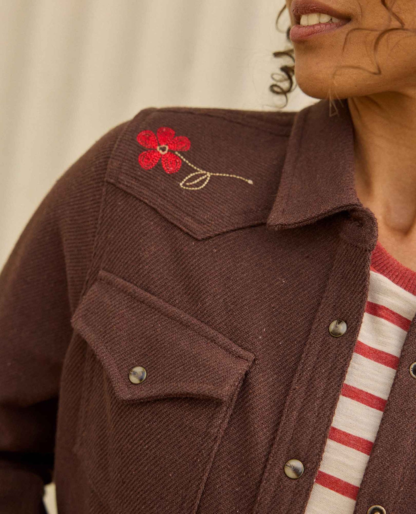 Western Embroidered Snap Front Shirt