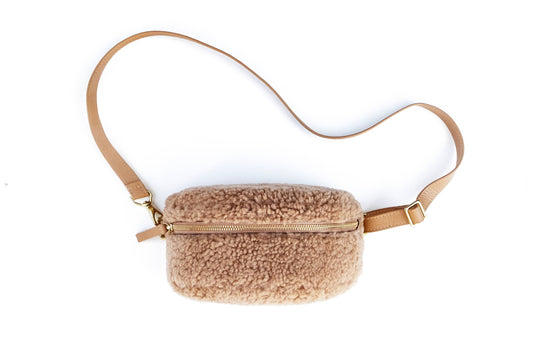 Fanny Pack Bag in Teddy Shearling