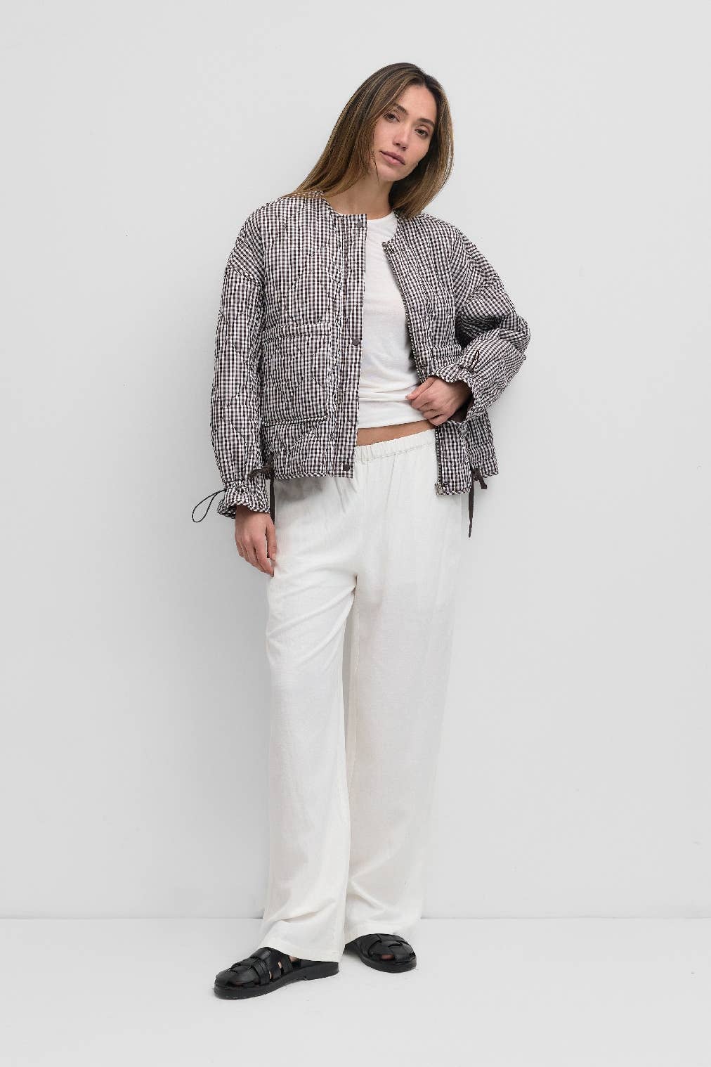 Quilted Gingham Jacket