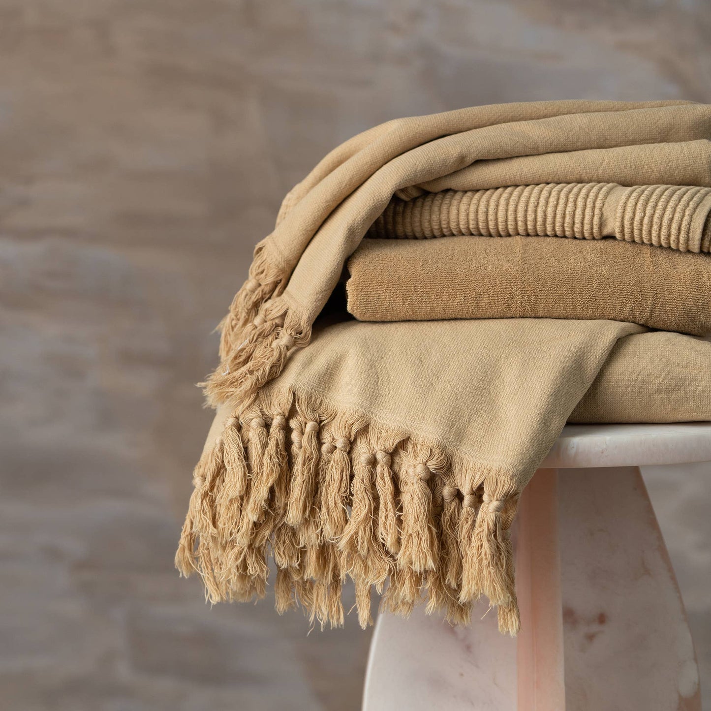 Vintage Wash Towel Collection in Nutmeg