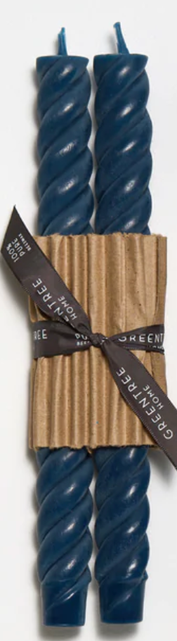 blue rope tapered candles