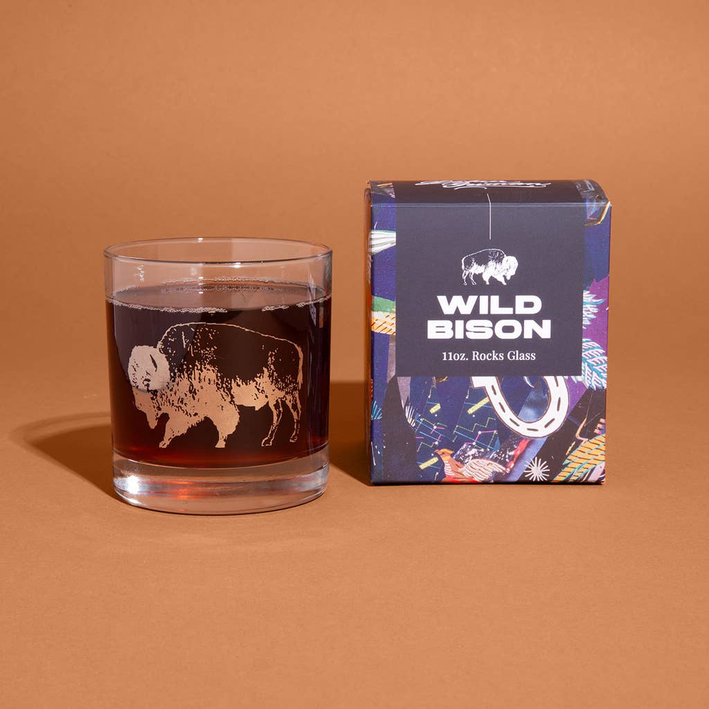Bison Rocks Glass | Whiskey Glass | WILD BISON