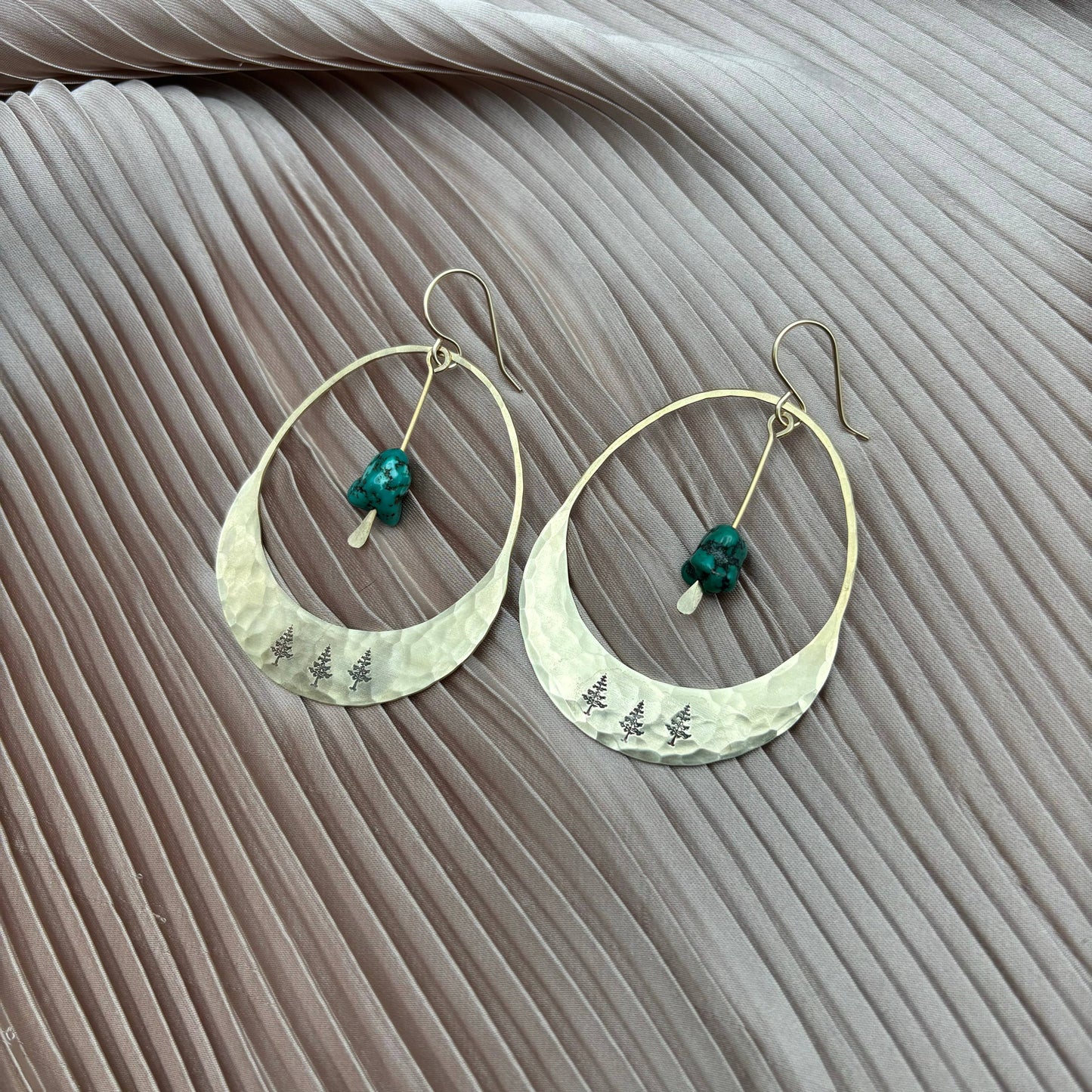 Handmade Alpine Earrings | Tree | Turquoise | Nature