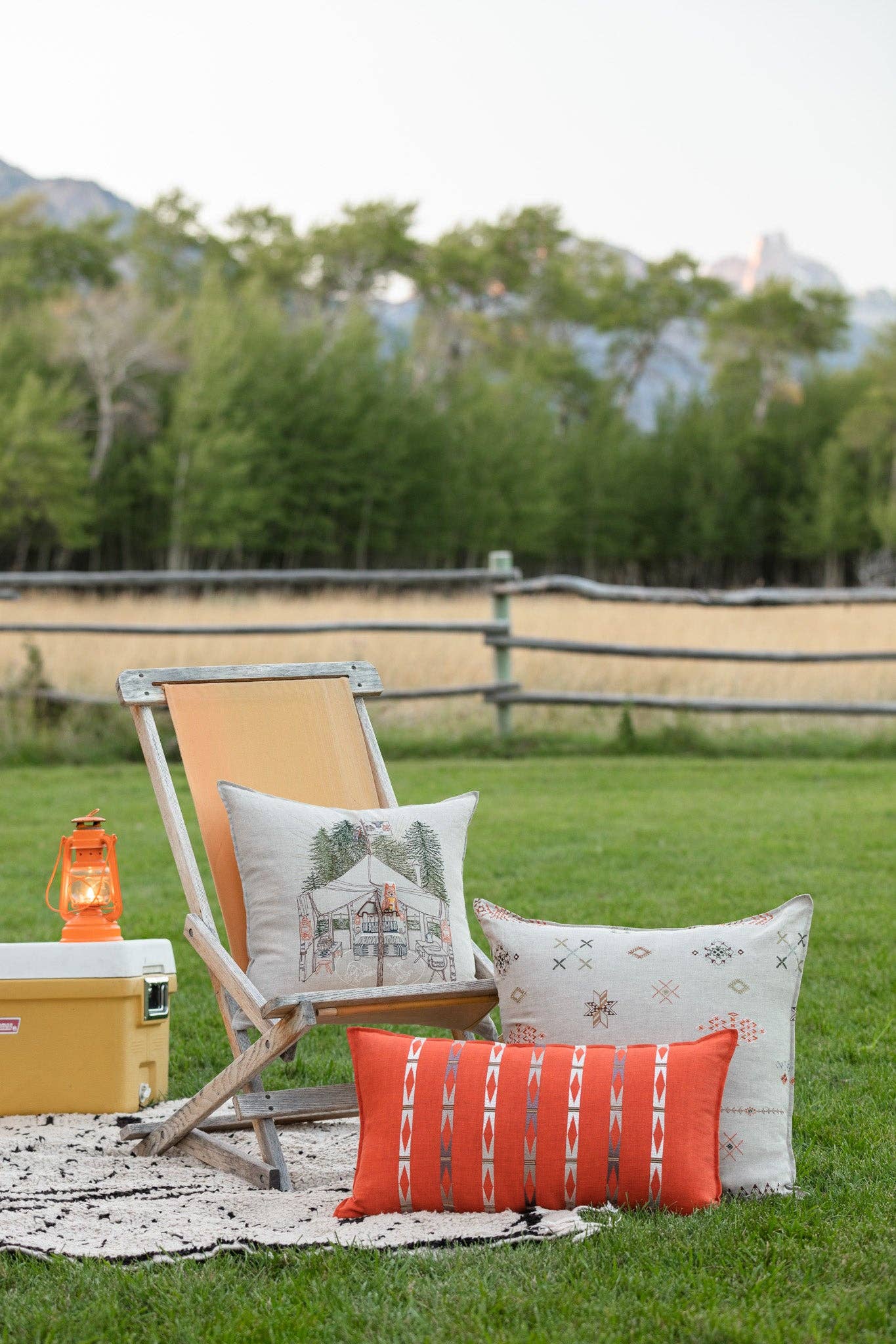 Camper Fox Pocket Pillow