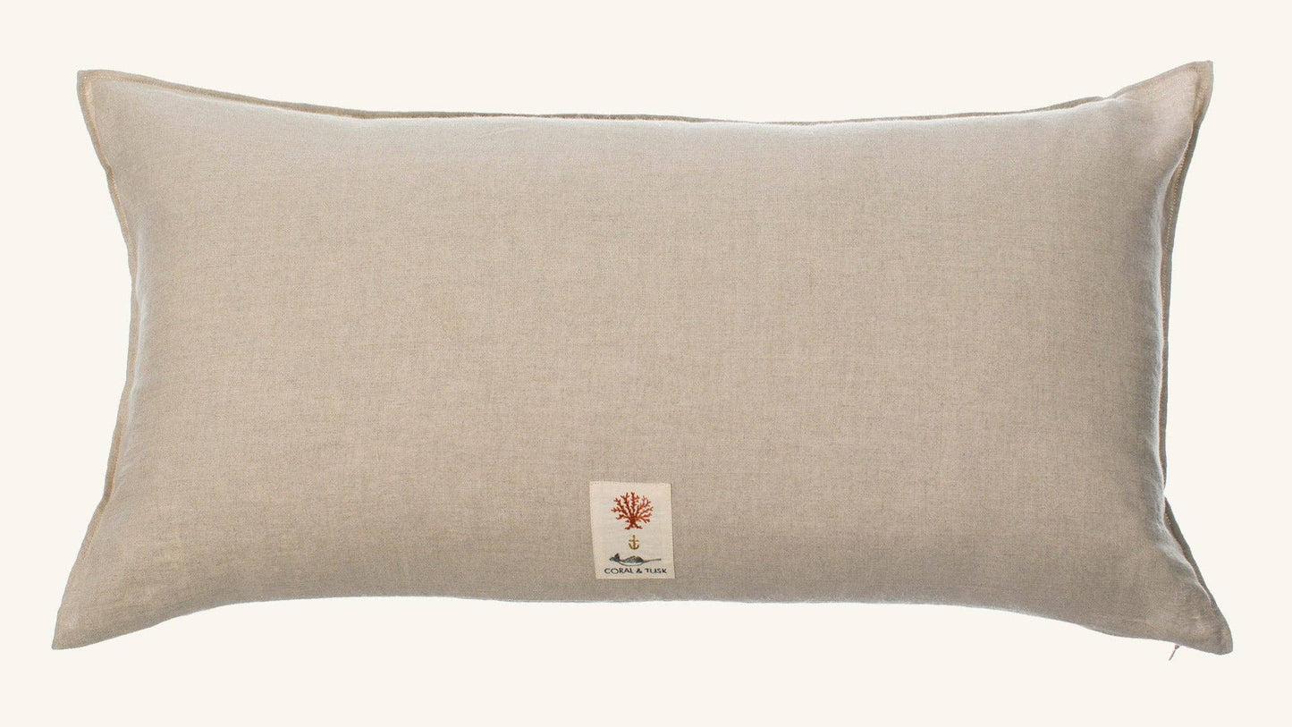 Large Feathers Lumbar Pillow with Down Insert