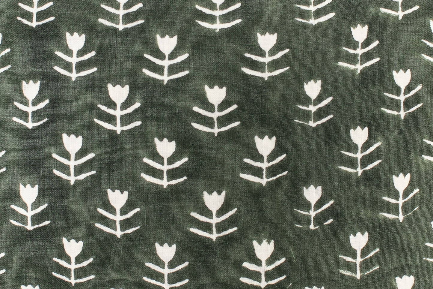 Didi - Tulip Block Print Pillow  - Agave + Down Insert