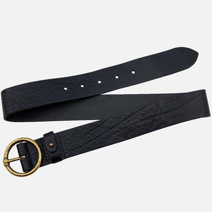 Vintage Full-Grain Leather Belt for Women
