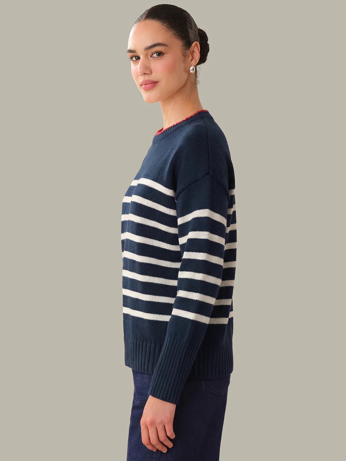 Hazel Striped Crew Neck Pullover