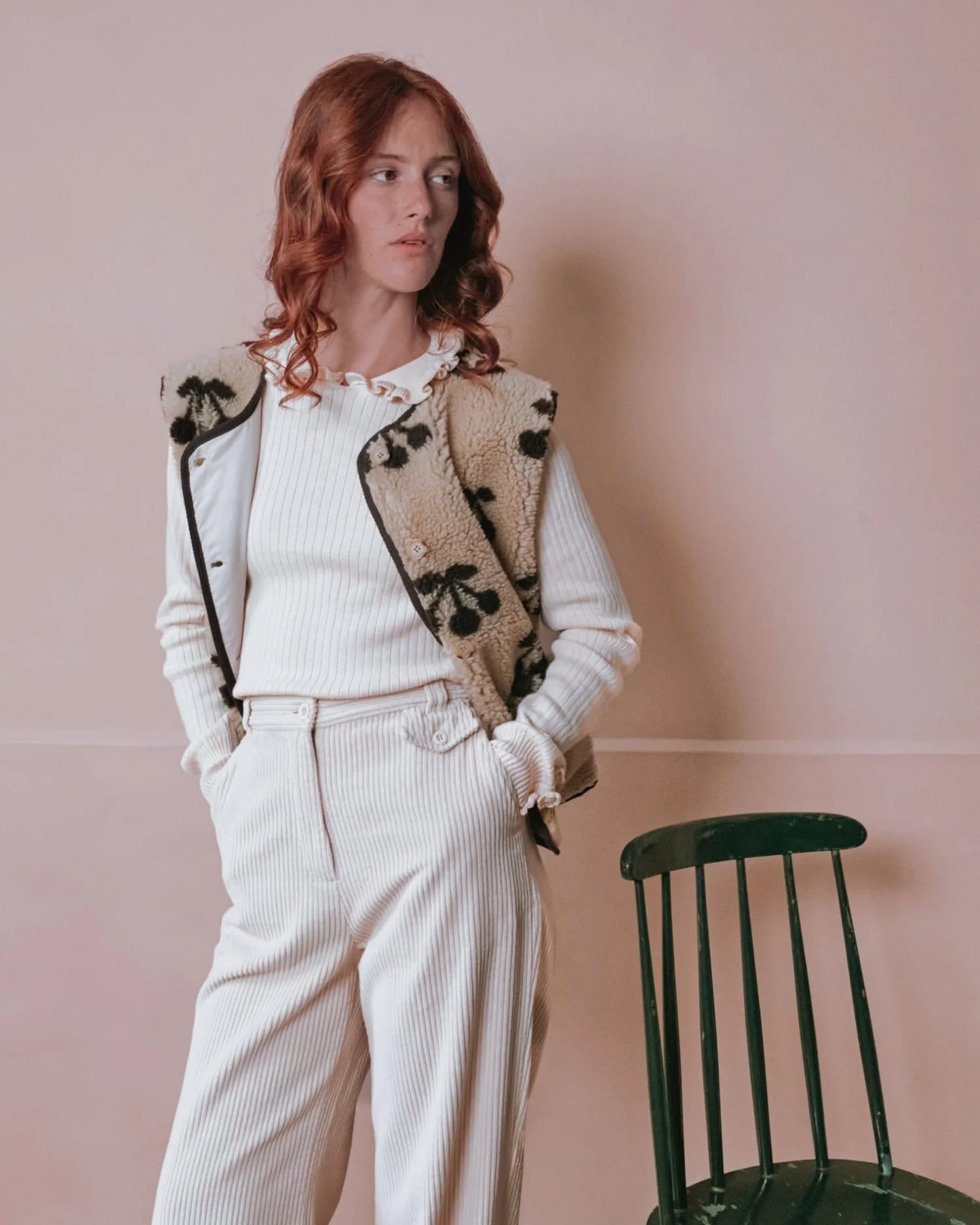 Emile et Ida Cherry Sleeveless Jacket