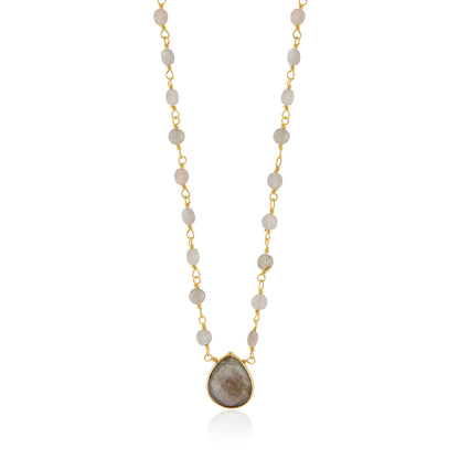Labradorite Tear Drop Necklace