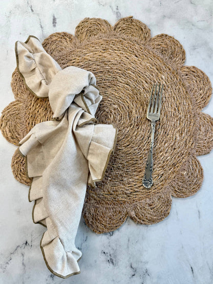 Ruffle Linen Blend Napkin