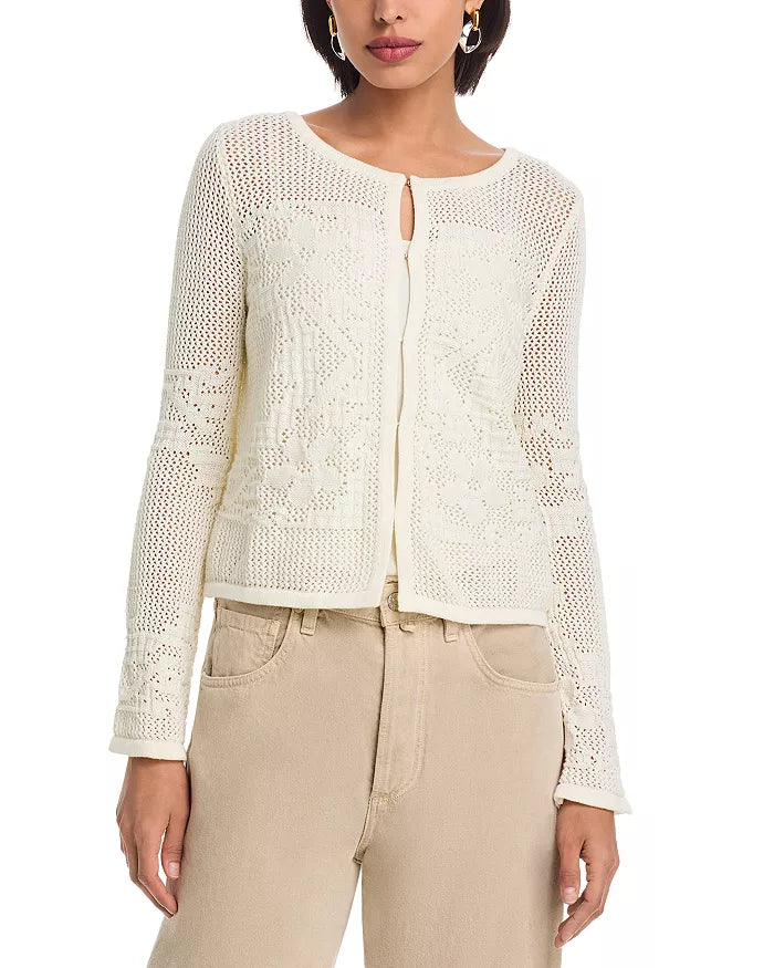 Marigold Mesh Stitch Sweater Jacket