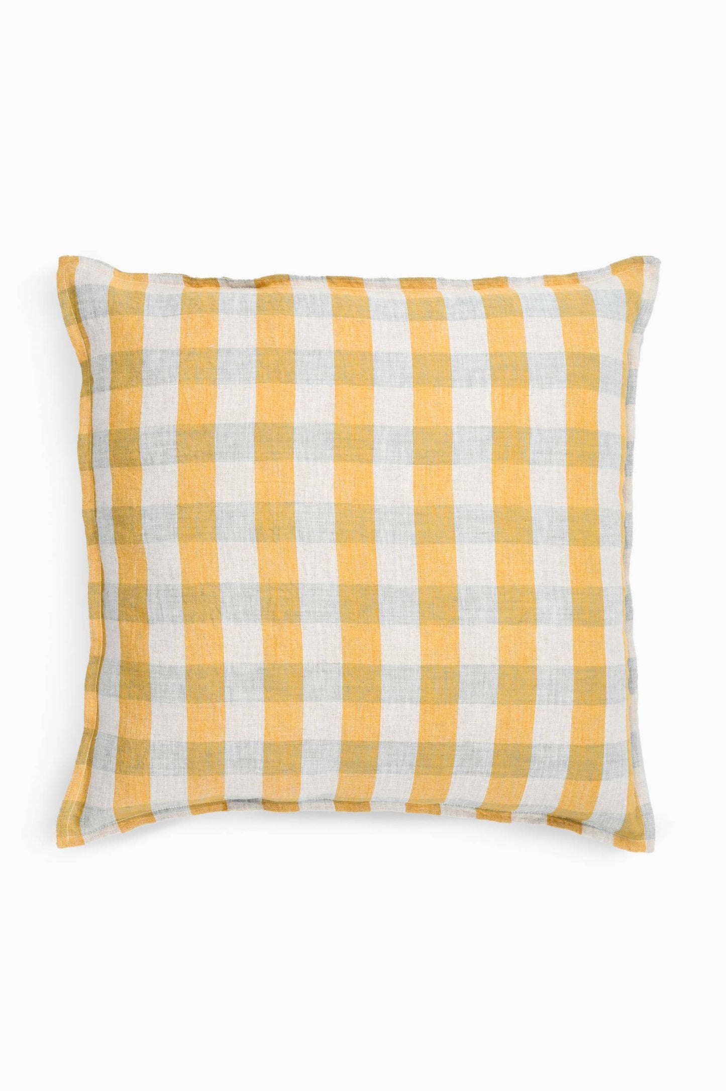Gingham Checks Clara Linen Throw Pillow with Insert