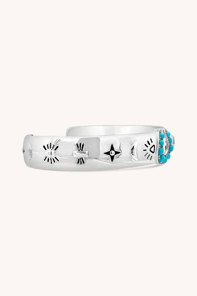 Lucky Stars Cuff Bracelet - Silver