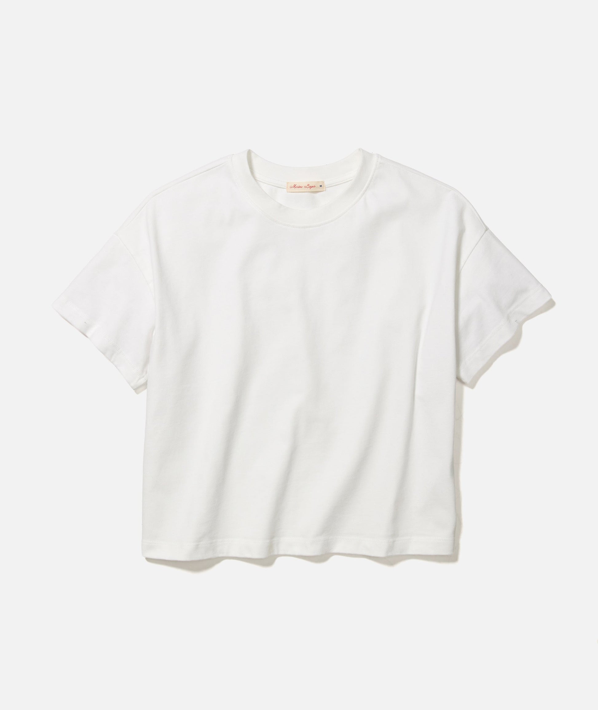 Women's Luxe Jersey Crew Tee in Bright White