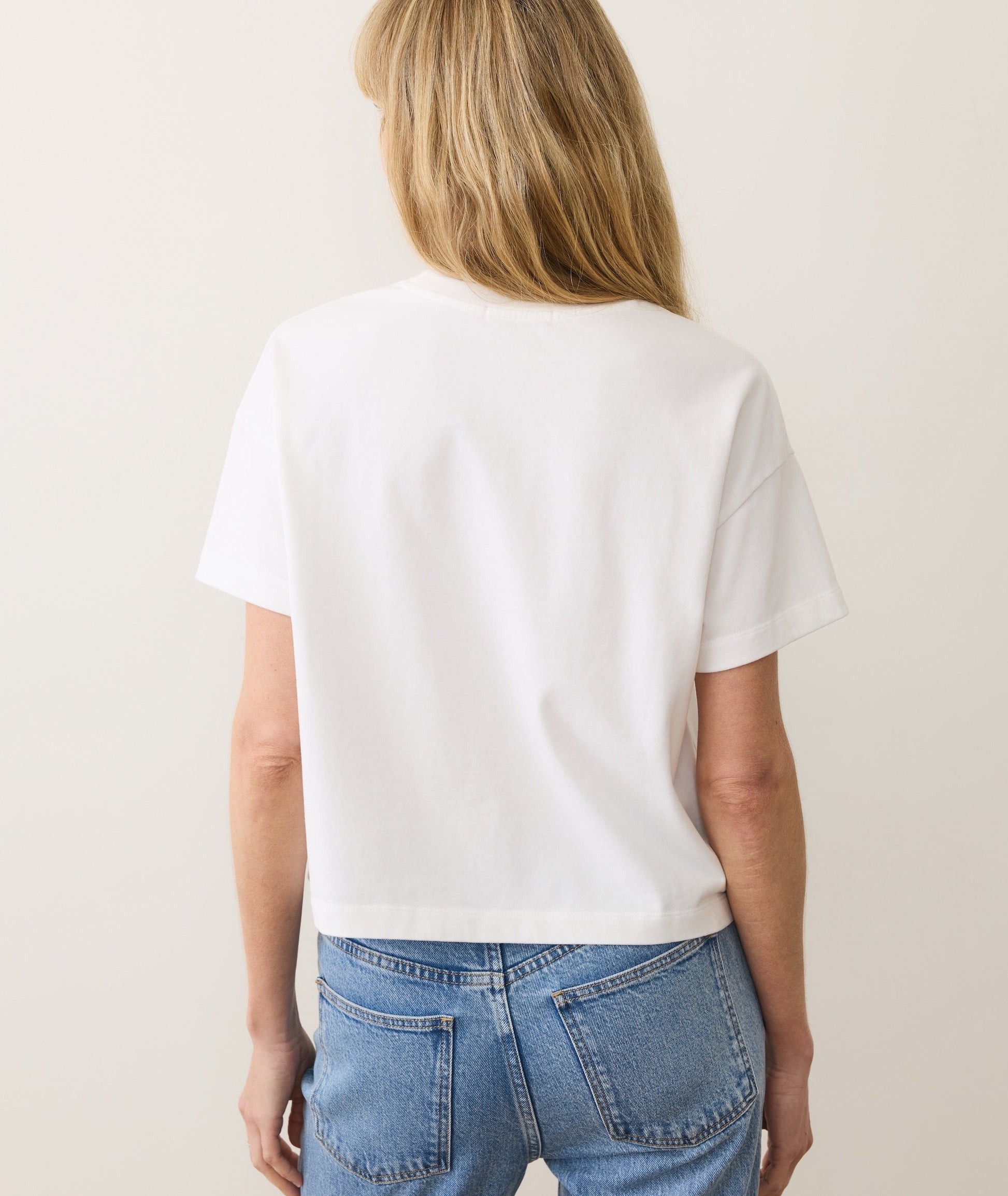 Women's Luxe Jersey Crew Tee in Bright White