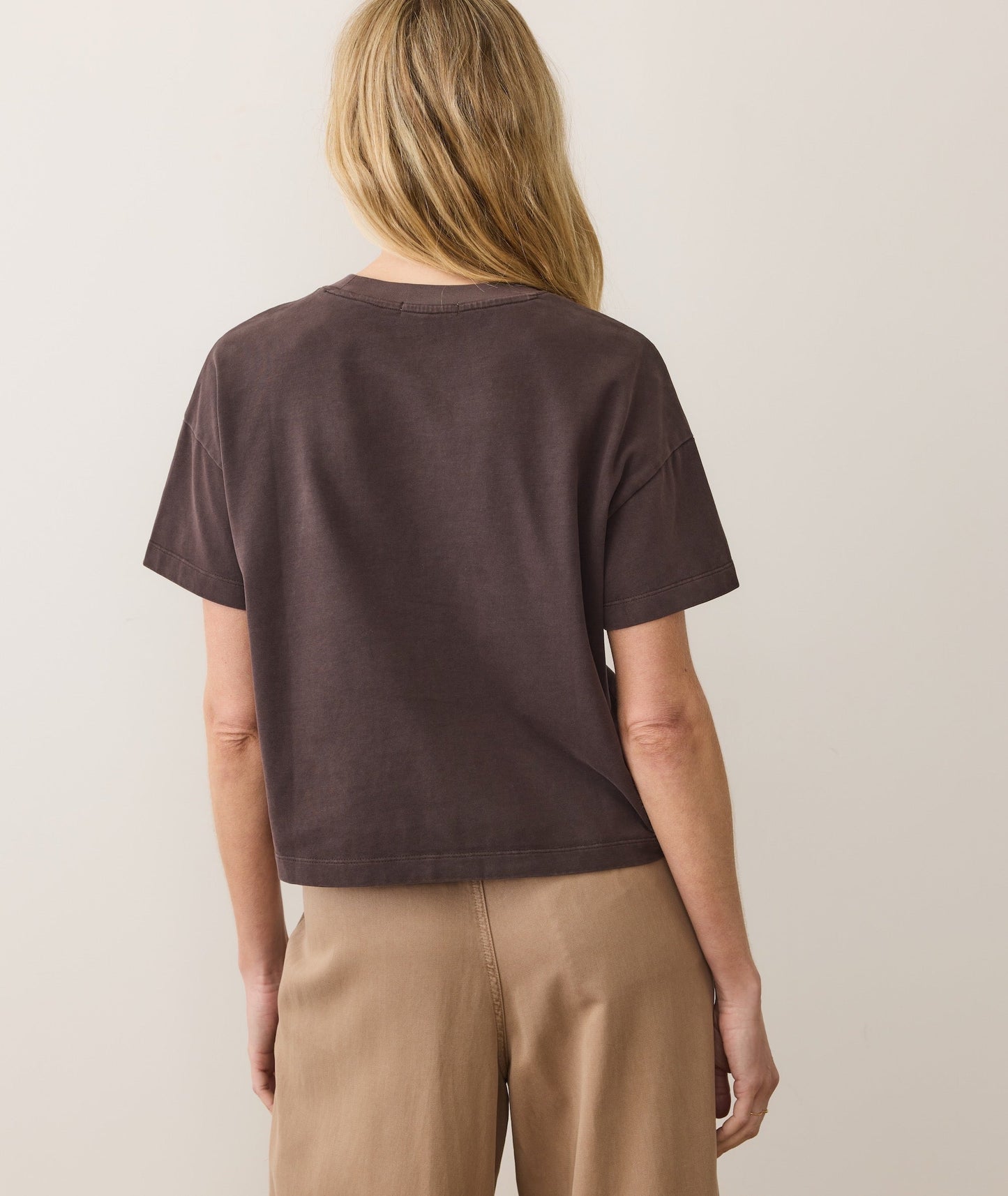Women's Luxe Jersey Crew Tee in Coffee